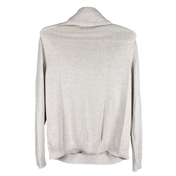 Izod Mens XL Cream Shawl Collar Pullover Sweater Preppy Old Money Minimalist - Picture 2 of 16